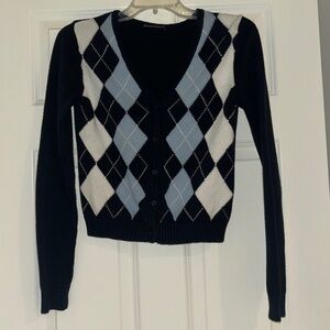 Brandy Melville blue and navy cardigan